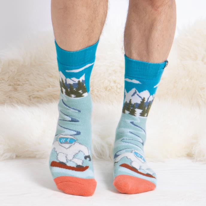 totes toasties® Mens Original Slipper Socks (Twin Pack) Yeti Extra Image 3